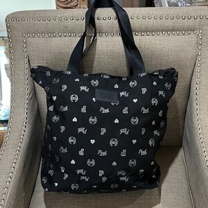 VICTORIA SECRET Black Tote Bag with Logo Print